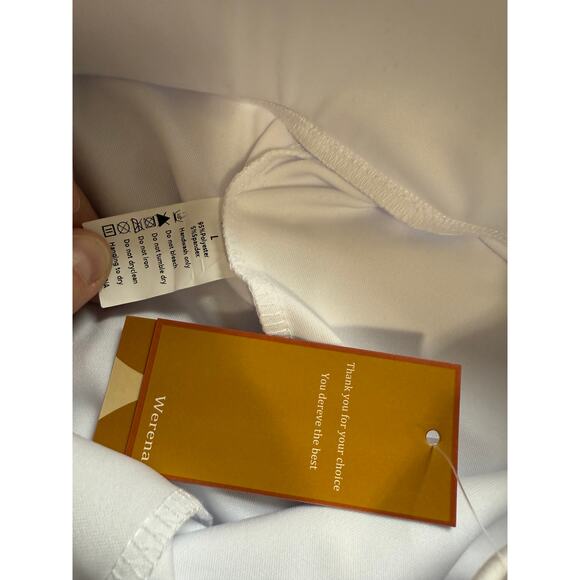 Werena White Pleated Tennis Skirt - Size Large - NWT - Picture 2 of 5